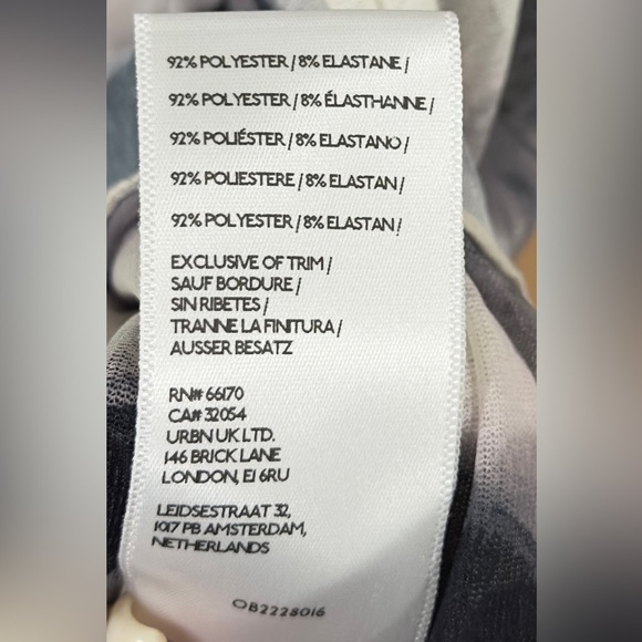 Free People Tesa Smocked Mesh Midi Dress Ivory Combo S NWT - Picture 10 of 10